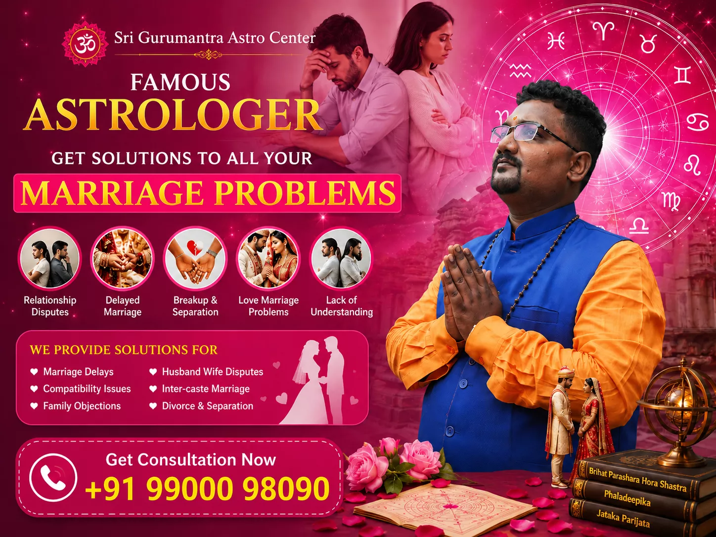 famous astrologer for intercaste marriage issues consultation in bangalore